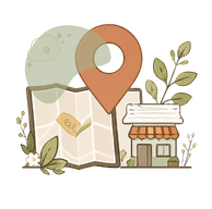 Illustration du référencement local avec une carte et une épingle de localisation
