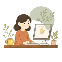 Illustration d’une personne travaillant sur un site WordPress professionnel